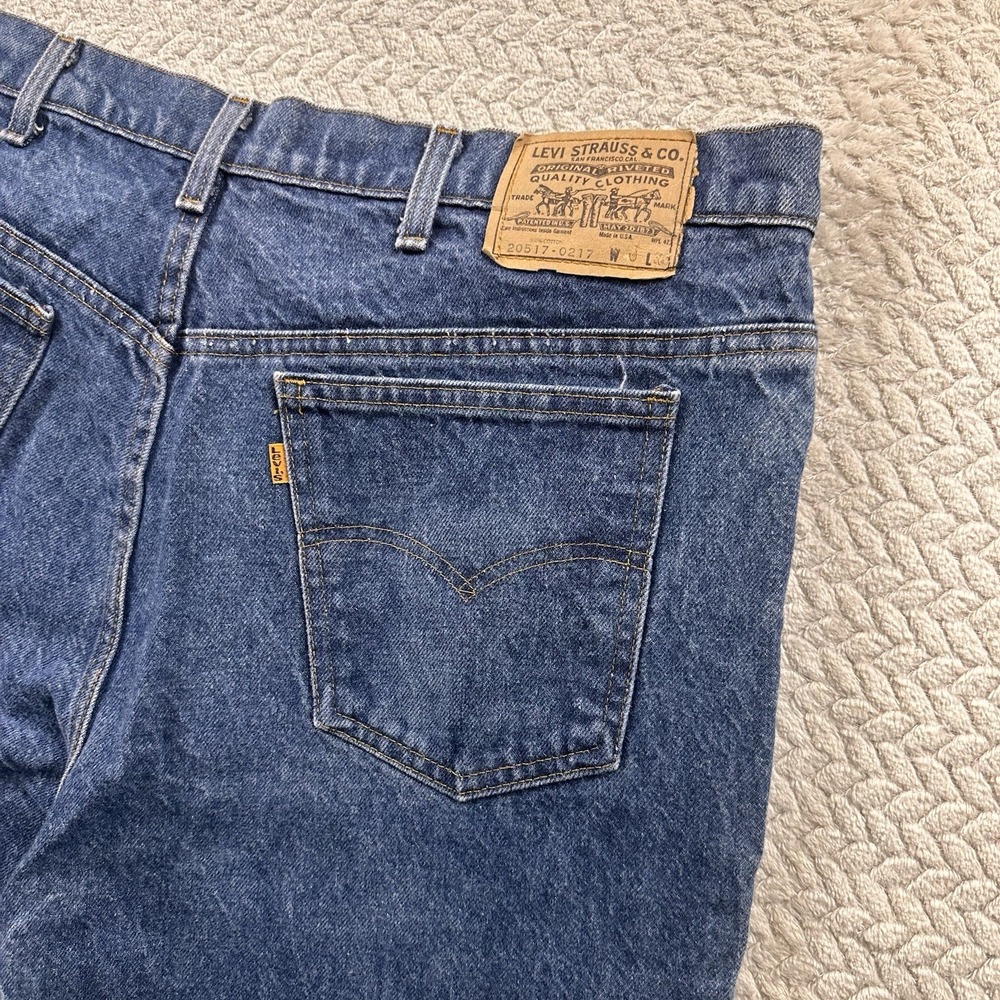 Vintage Levi's 517 Orange Tab Men's 38x30 Stone Wash Skater 80's 90's Y2K Hemmed - Picture 16 of 16